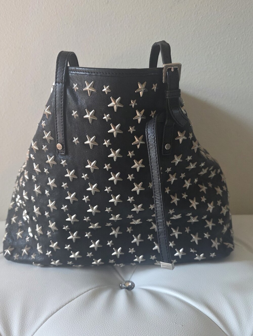 Jimmy Choo Black Studded Star Tote Bag - Picture 3 of 11